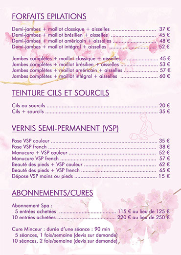 forfait épilation manucure teinture des cils et sourcils, cure minceur spa le monde intérieur annecy seynod maud armand arvimedia