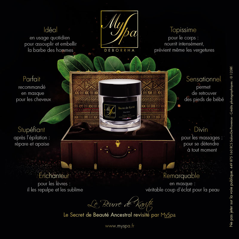 Crème apaisante pour la peau au beurre de Karité pour les lèvres, en masque ou massage, idéal après épilation préviens les vergétures peau douce