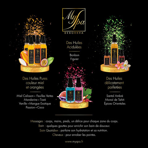 Huiles acidulées hydratante pour le corps les mains les pieds et cheveux hydratation et nutrition de la peau Spa le monde intérieur maud armand 