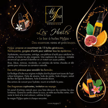 Huiles essentielles rares et précieuses MySpa Annecy, assortiment de 13 huiles généreuses gorgées d'actifs pour sublimer tous les épidermes maud